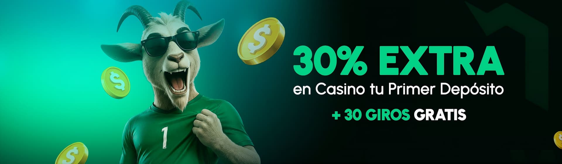 30% Bono de Bienvenida Casino
