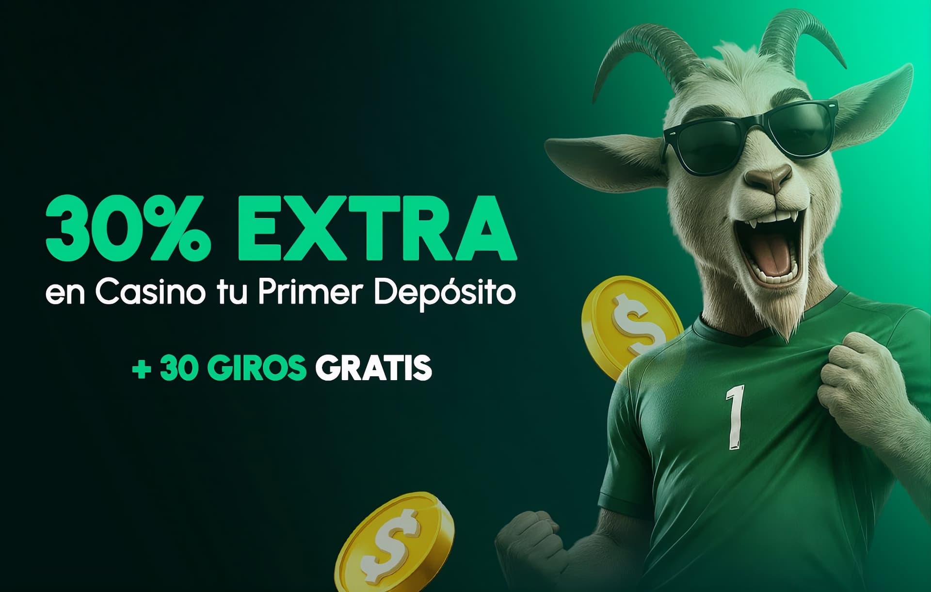 30% Bono de Bienvenida Casino