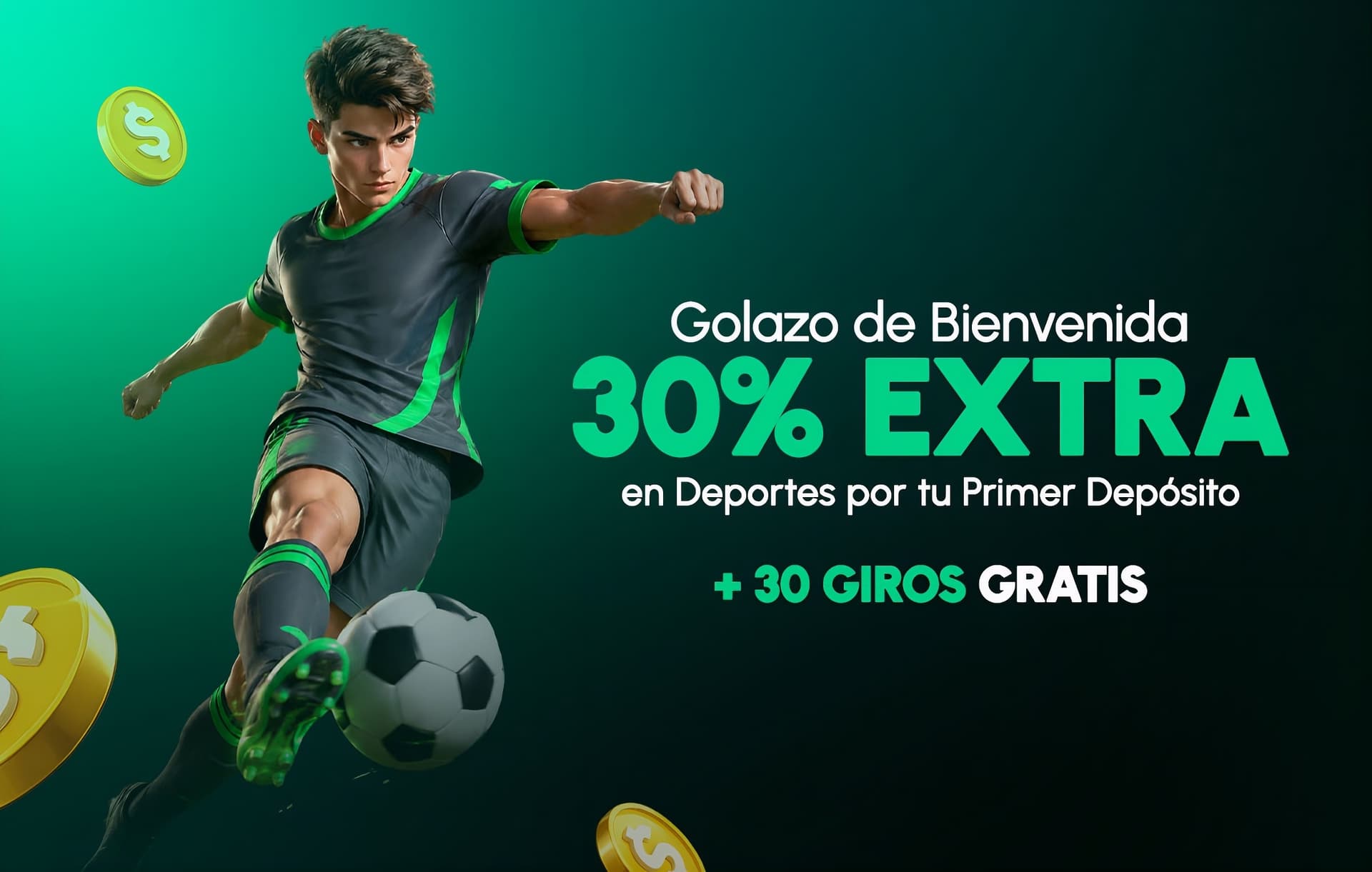 Deportes: 30% Bono de Bienvenida Deportes Primer Depósito !